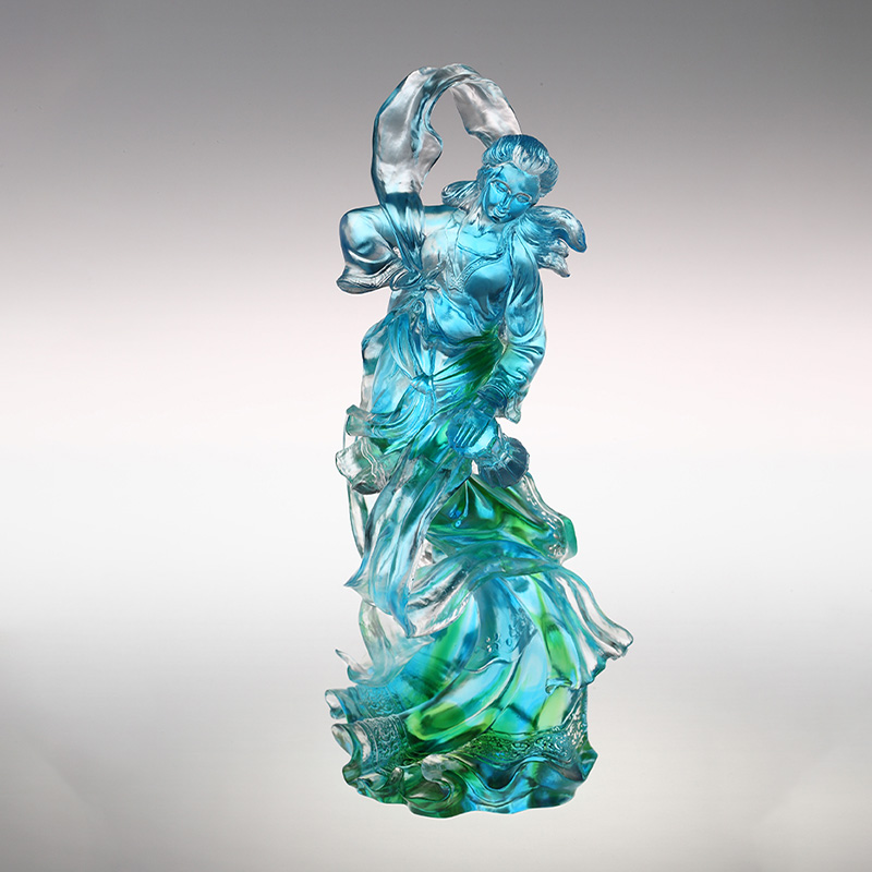 Wolkenhimmel-Hibiskus-Glasfigur-Ornamente