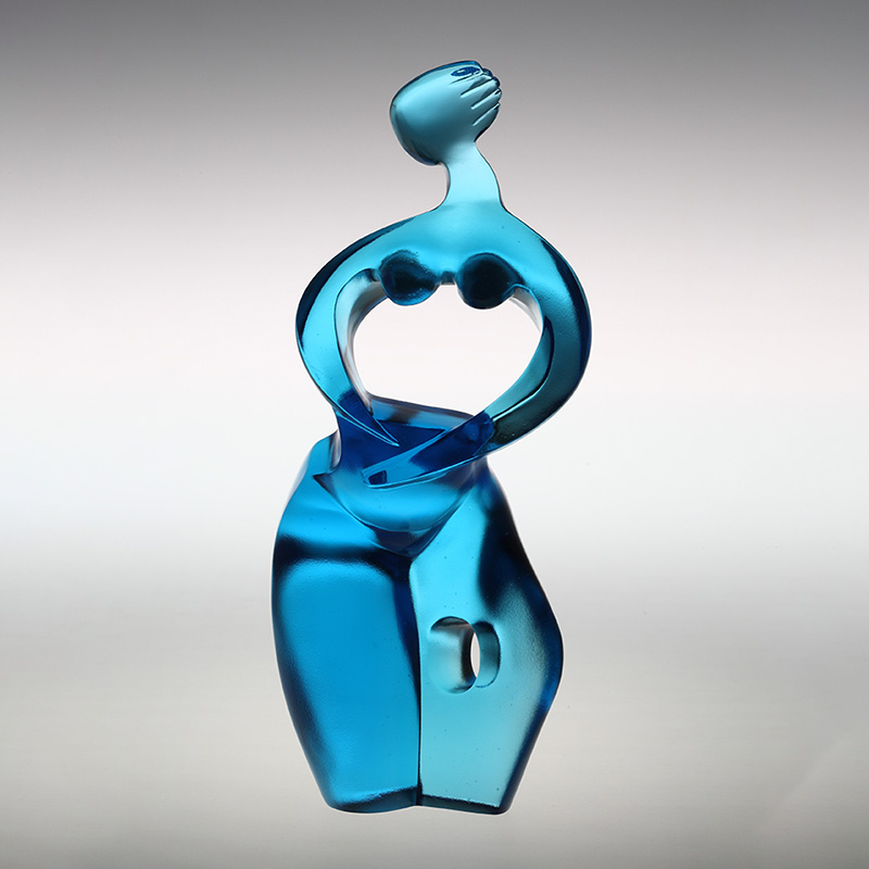 Rein blaue Artemis-Kunstfigurenornamente