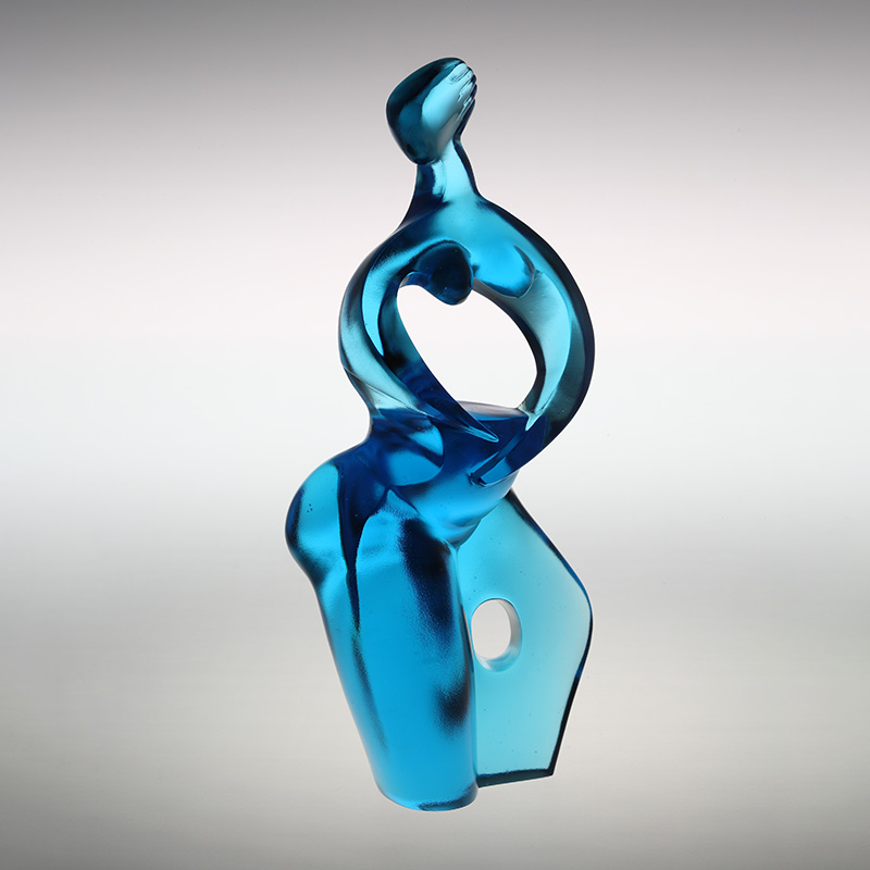 Rein blaue Artemis-Kunstfigurenornamente