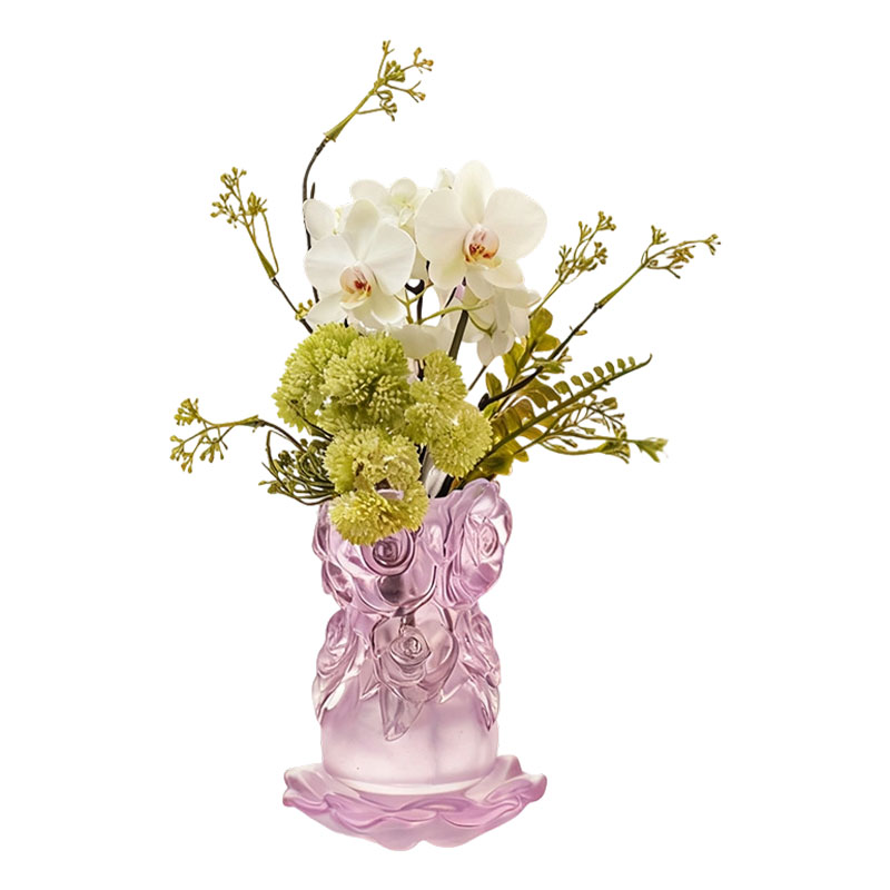 Wachsausschmelzverfahren Glas-Wohndekor-Kristallglasvase „Rosenvase“